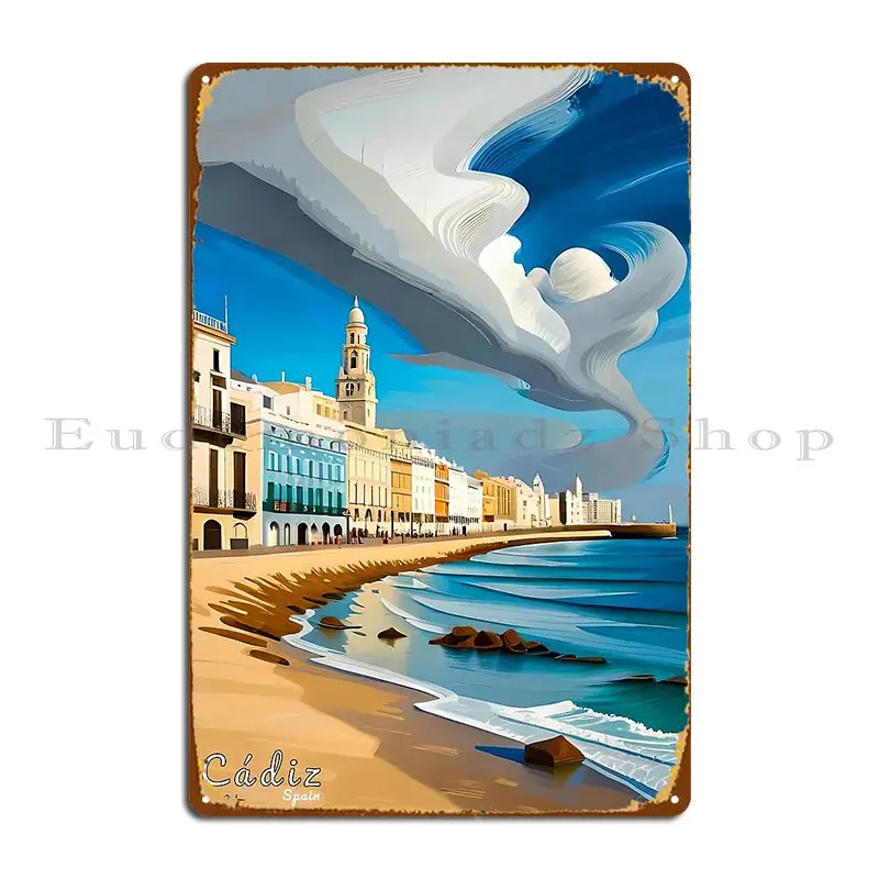 Cadiz City Of Cadiz In Spain Metal Sign Bar Pub Custom Design Cinema Tin Sign Poster