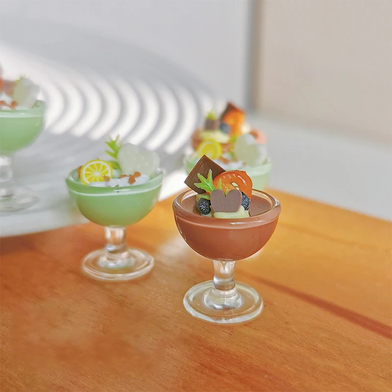 1/12 Dollhouse Miniature Simulation Drink Beverage Cup Model Kitchen Accessories For Doll House Decor Kids Pretend Play Toy Gift