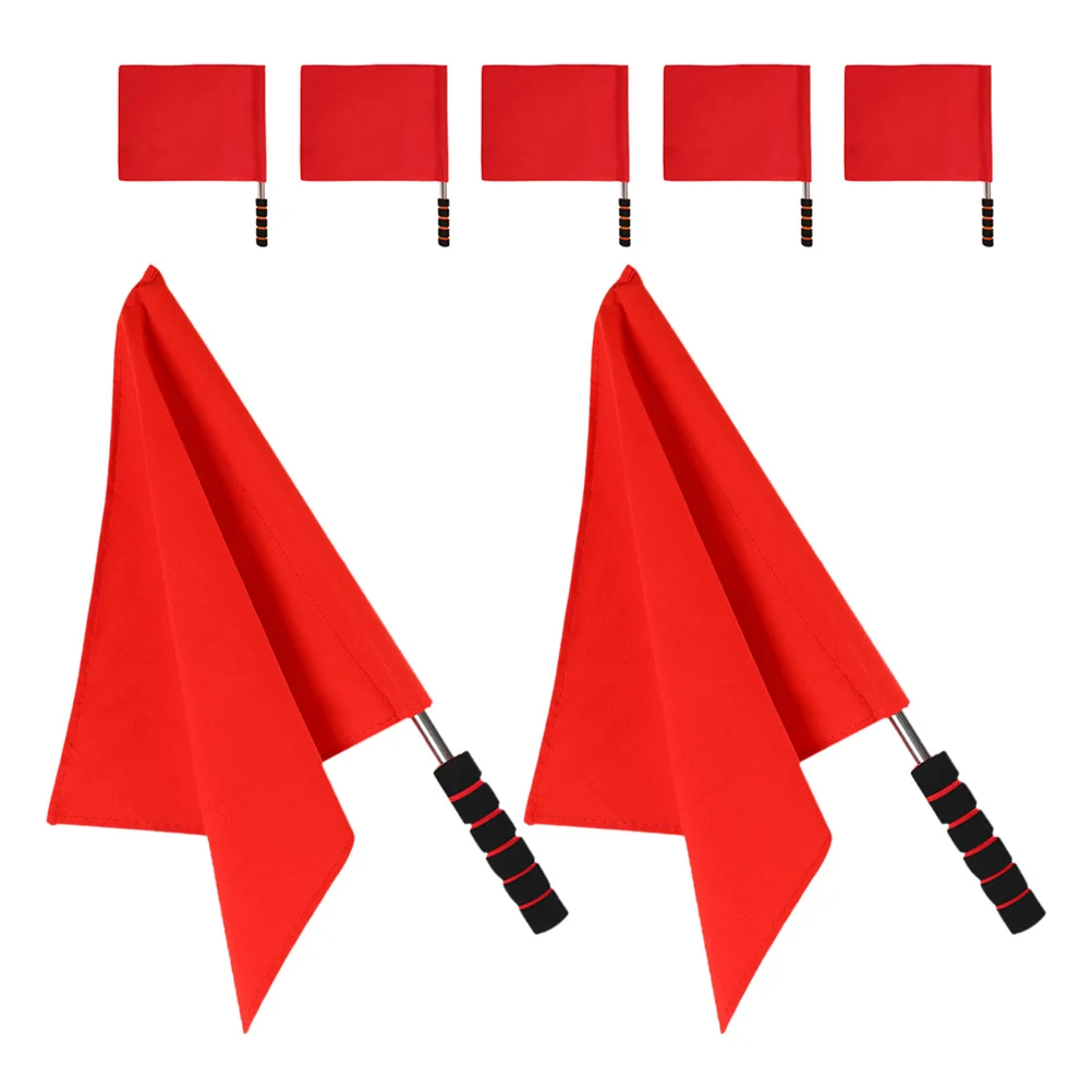 

7Pcs Sports Referee Signal Flags High Visibility Hand Flags for Soccer Volleyball Football Linesman Competitions