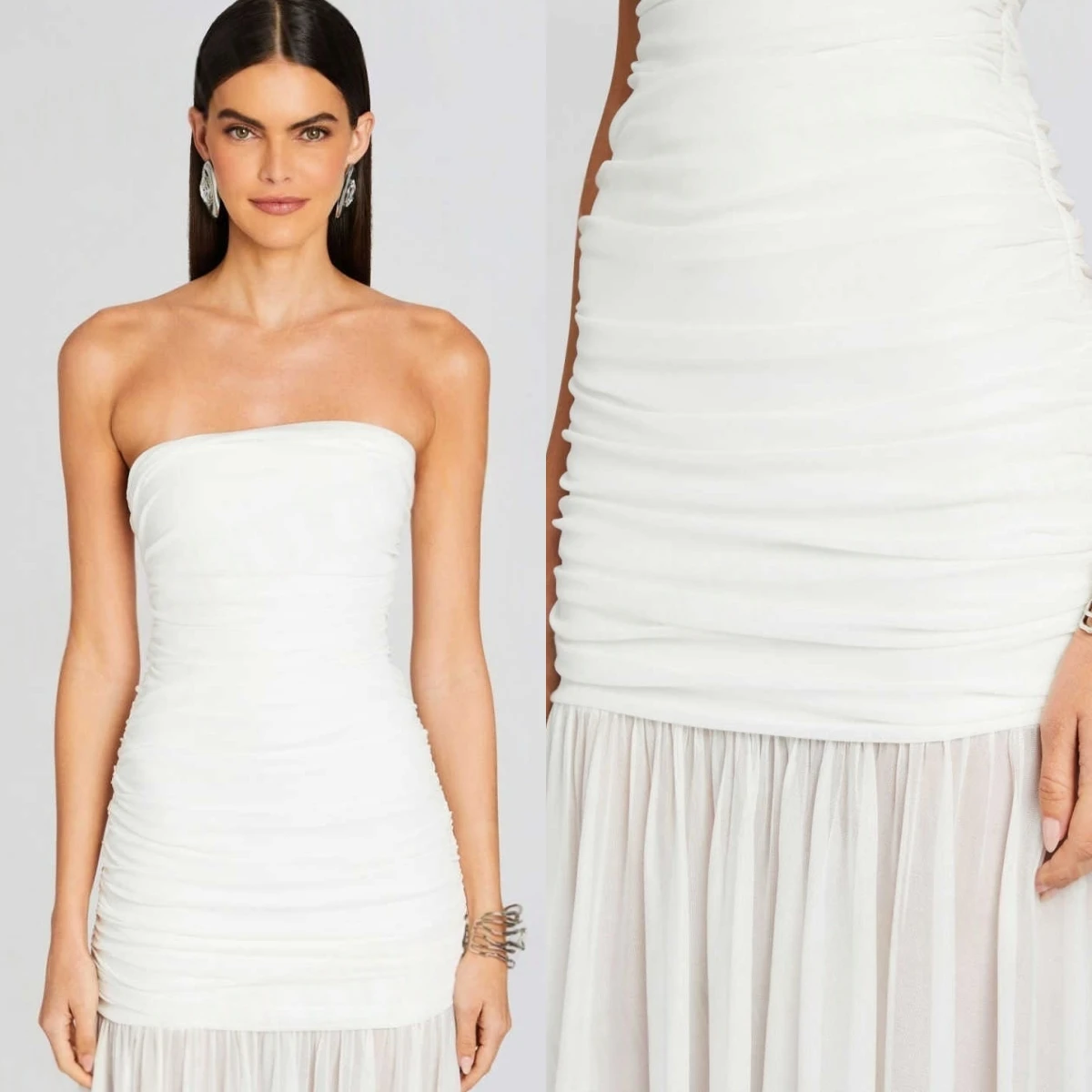 فستان زفاف رائع من الشيفون عالي الجودة مخصص أنيق غمد مثير بدون حمالات حفلة زفاف حالمة حفلة زفاف حساسة