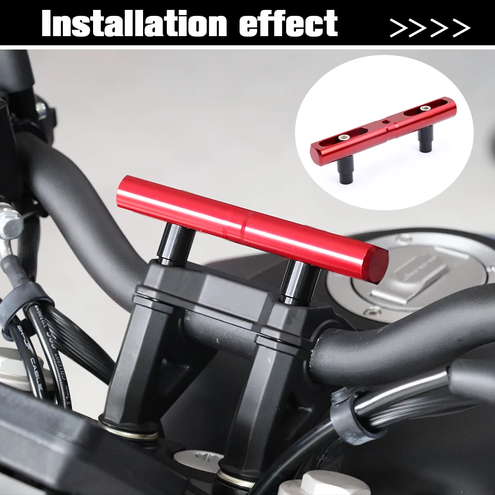 For ZONTES 703R 703F CNC Aluminum Alloy Motorcycle Mobile Phone Extension Bracket Dash Cam Navigation Camera Extension Crossbar