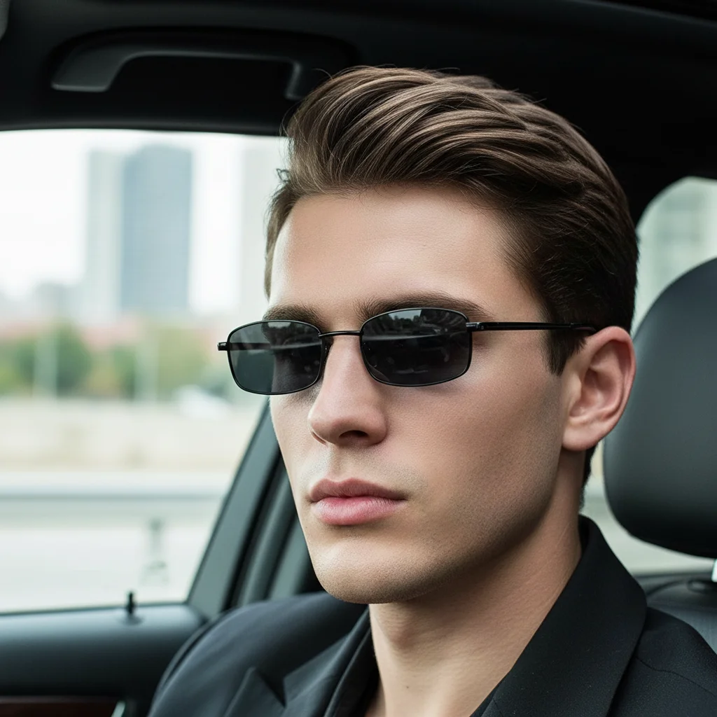 New Small Square Sunglasses - Stylish Metal-framed Sunglasses Driving Car Sunglasses1008