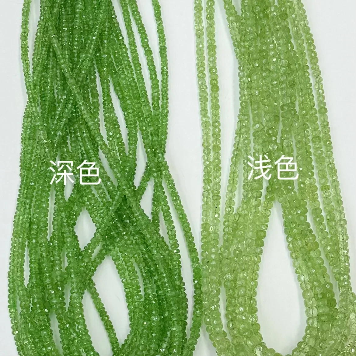 Natural Tsavorite Beads Rondlle Facted Loose Beads Jewelry Making DIY Bracelet Necklace 38cm Accessories  for Women Wholesale