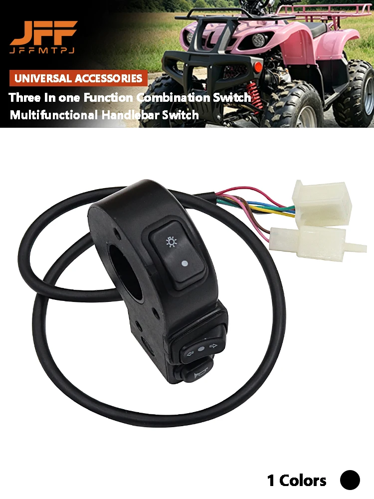 AliExpress NONE DC12V 3 In1 Motorcycle Switch ATV Quad Headlights Turn Signal Horn ON/OFF Button For Bike Scooter ATV For Honda Handlebar