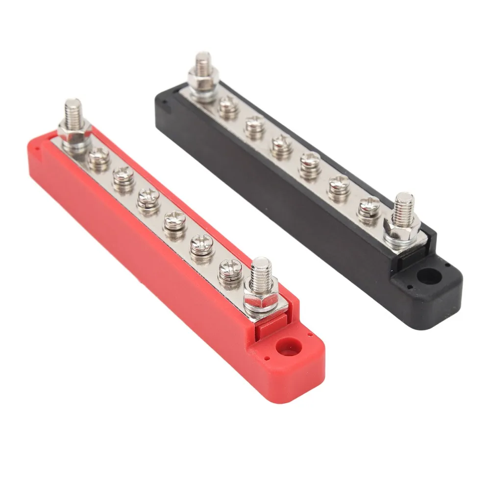 

1 Pair M6 Power Distribution Block 150A DC12V to 48V Battery Bus Bar Distribution Terminal Block Car Application