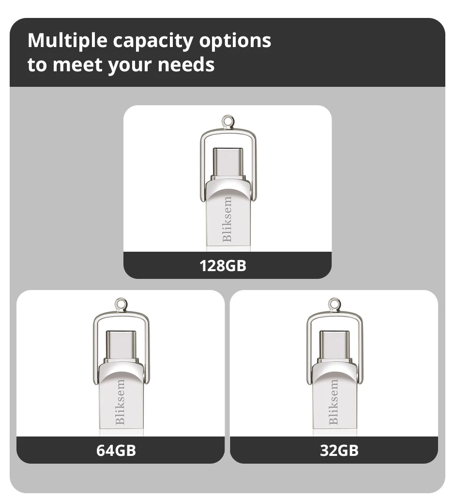 Bliksem 2in1 USB Flash Drive 32GB 64GB 128GB for TYPE-C PC High Speed USB Flash Drive 128GB USB 2.0 TYPE-C 32GB 64GB Pen Drive