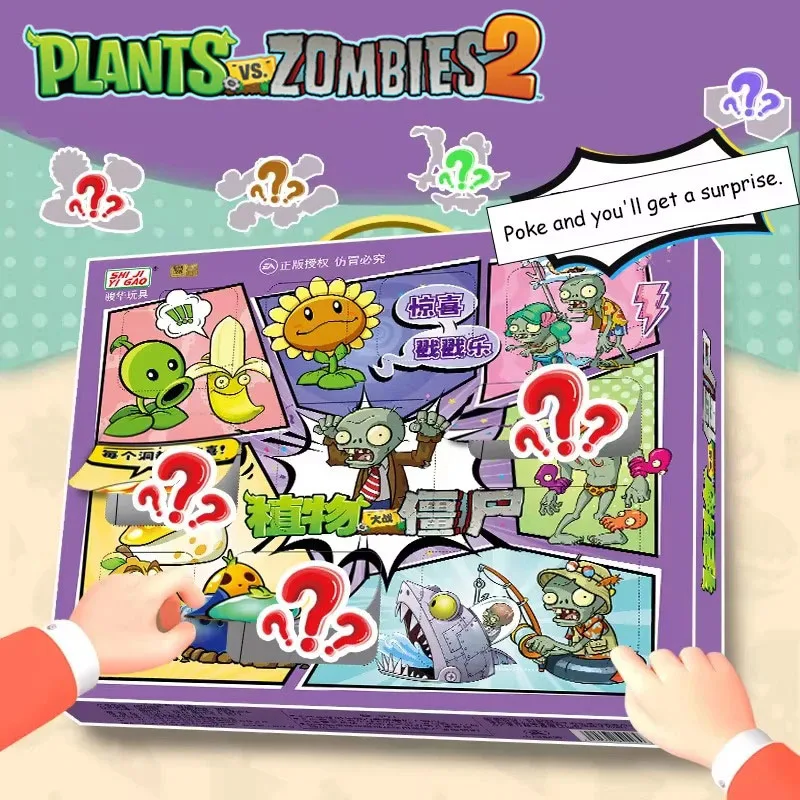 Plants vs. Zombies 2: Set de Juguetes Sorpresa 'Cave Fun', Figuras de Acción, Caja Sorpresa de Lotería, Adornos, Juego de Sorteo para Fiestas, Regalo para Niños