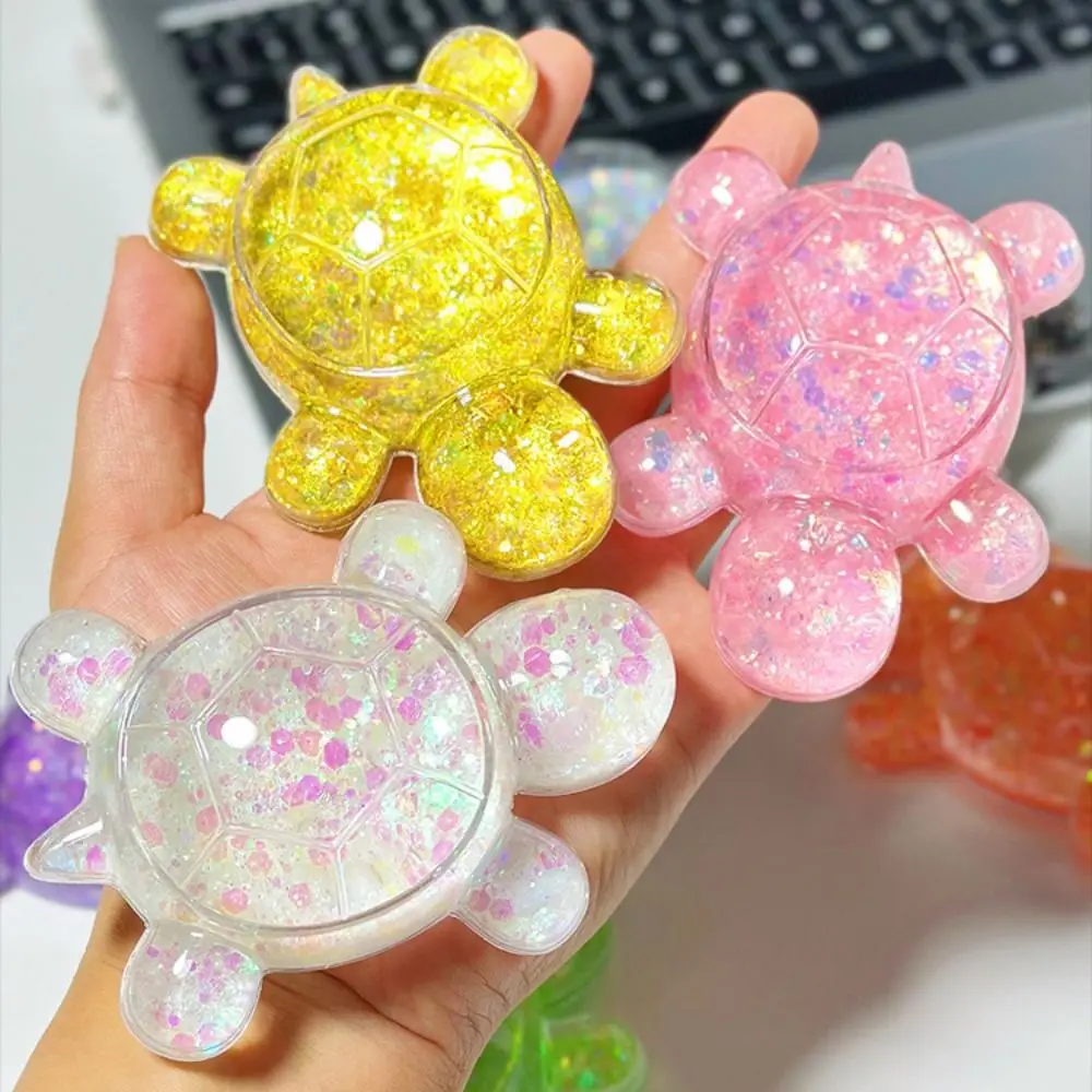 

Flash Flowing Sand Candy Color Turtle Dolls Miniature Tortoise Statue Cute Cartoon Turtle Toy Kawaii Lovely