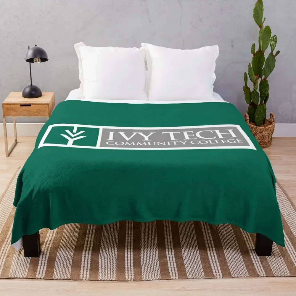 

Ivy Tech Community College of Indiana Throw Blanket Plush Fuzzy Cozy Blanket for Couch Sofa
