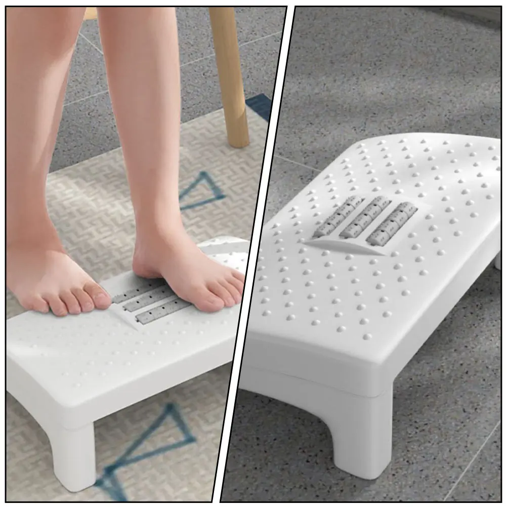 Plastic Footstool for Home Office Kids Pedal Piano Practice Non-Slip Stepped Stool White Work Desk Massage Step Stool