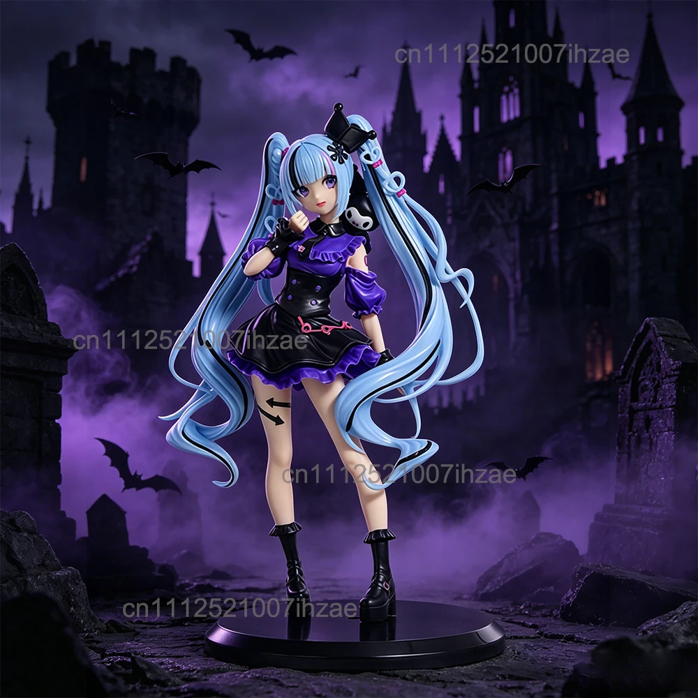 Hatsune Miku Gothic Loli Style Modell 21 cm PVC Actionfigur Coole Sammlerfigur Anime-Figur Schreibtischdekoration Geschenk für Cartoon-Liebhaber – Detail 2