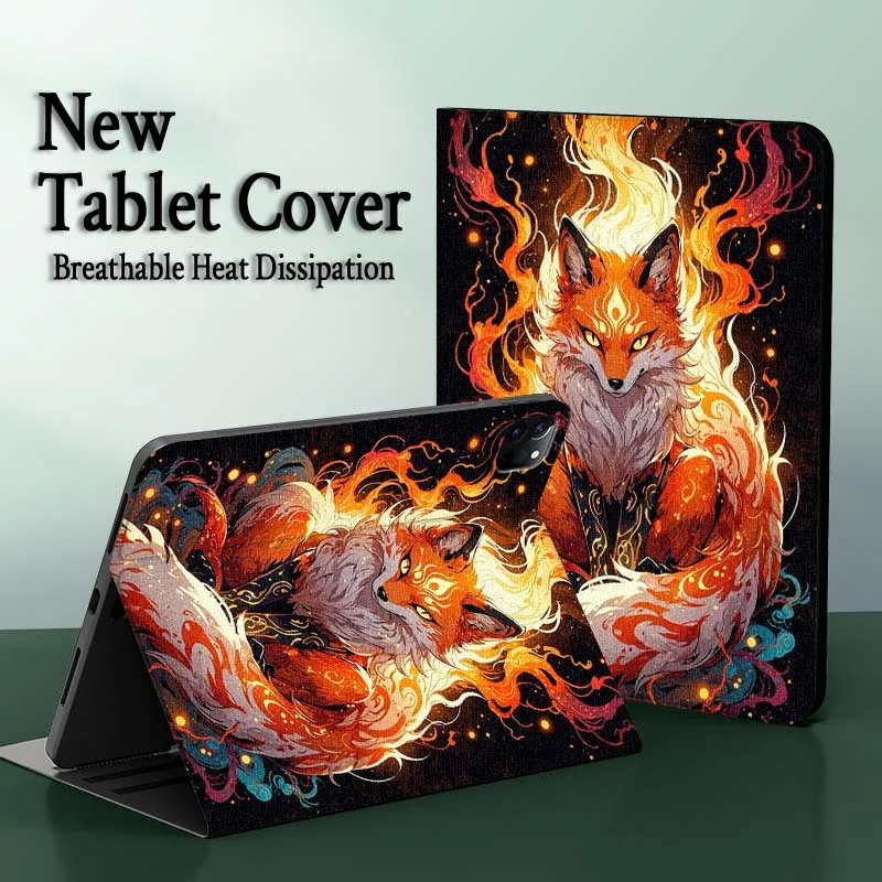 Fox Popular Cute Art For iPad Pro Air Mini 2 3 4 5 6 7 7th 8th 9th 10th 11th 10.2 9.7 10.5 10.9 11 12.9 13 Tablet Case