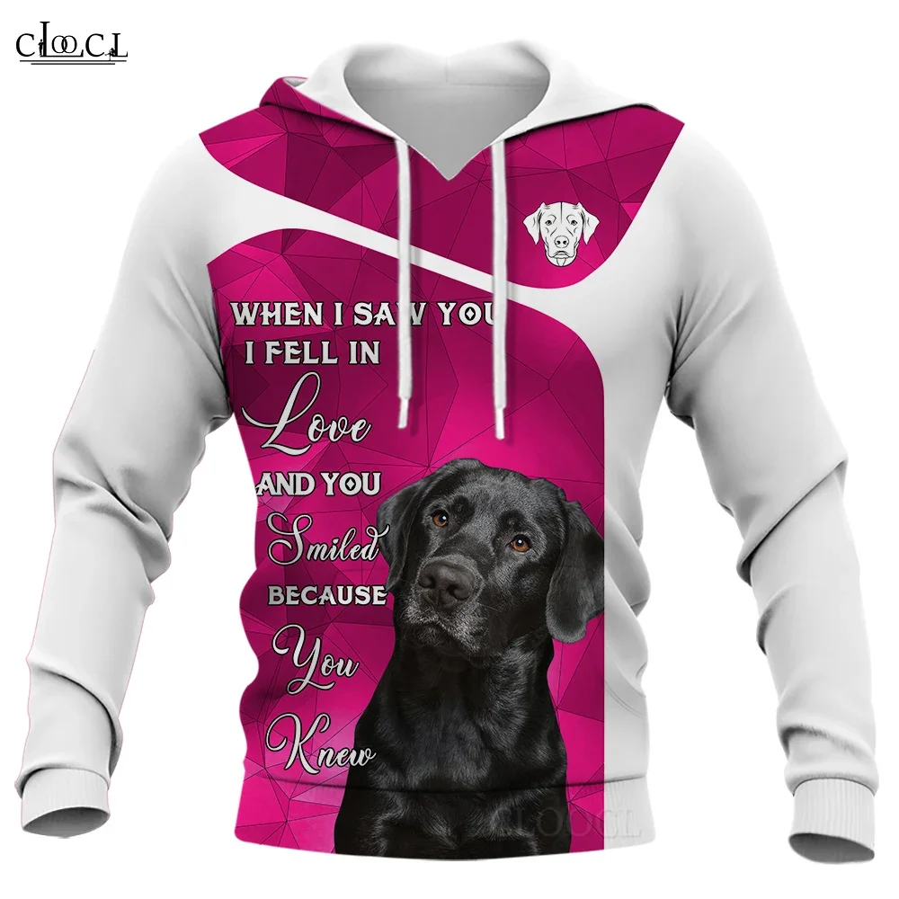 

CLOOCL Men Hoodie Labrador 3D Printed Animal Hooded Sweatshirt Women Streetwear Unisex Pullover Male Jacket Teenage Clothing