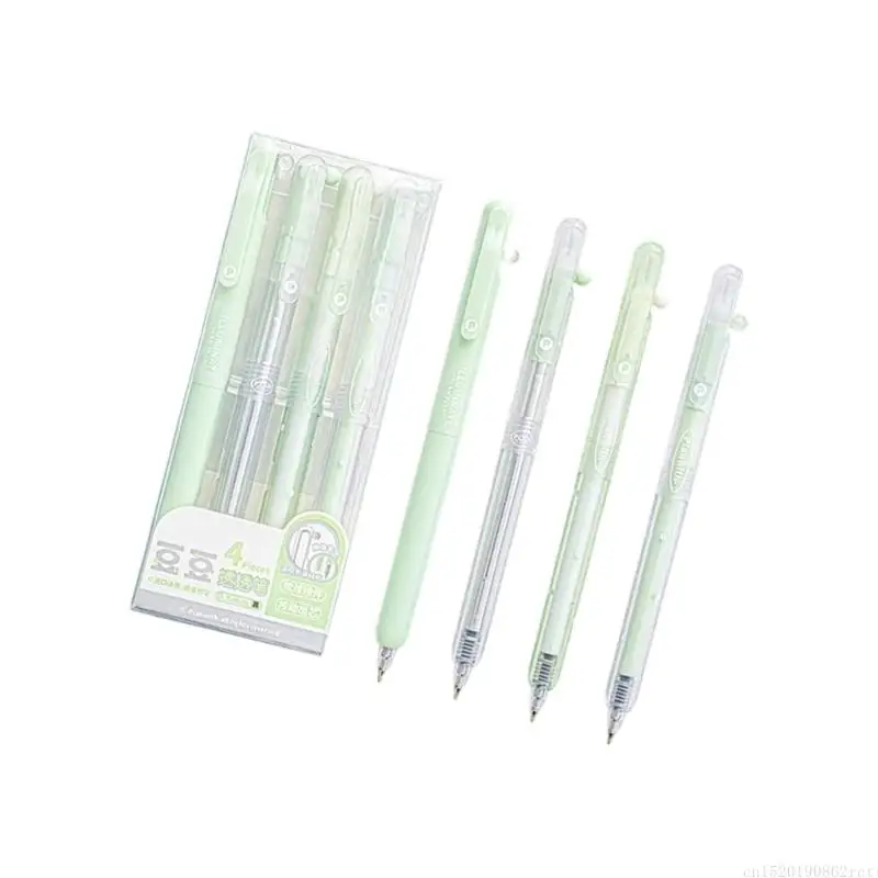 

D5BB Retractable Gel Pen Ergonomic Grip 0.5MM Fine Point Black Inks for Office School