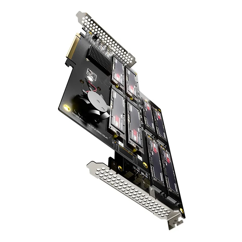 OEMHard disk array card 8-disk pcie4.0 to nvme expansion adapter card for splitting industrial control