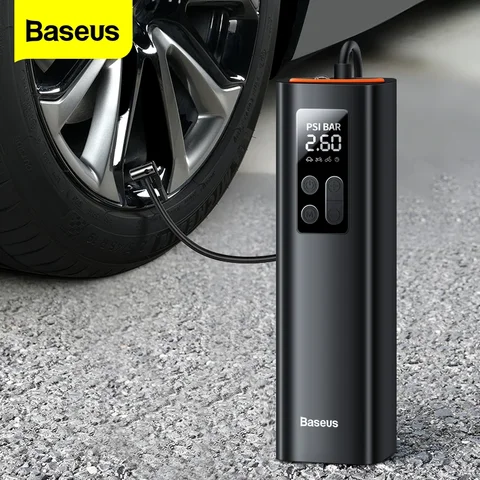 Baseus мини-автомобильный компрессор 12В 150PSI для шин и надувных изделий — фото товара