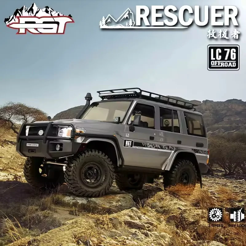 

RGT EX86190 RESCUER LC76 1/10 RC Car Crawler 8CH 2.4G Metal Two-Speed With Diff Lock Off Road PC Shell Vehicle RC Boy Gifts