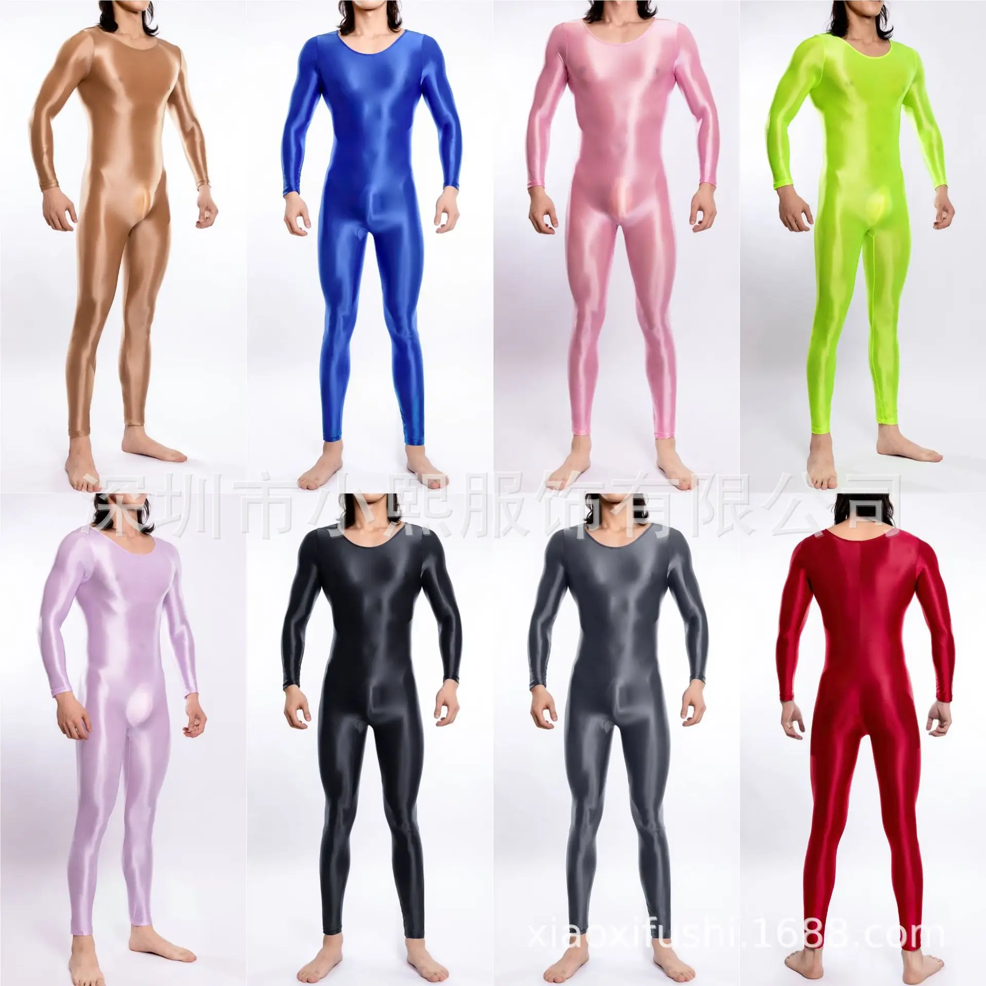 남성 전신 점프수트 오일 샤이니 실키 글로시 섹시 투명 스무스 커플 섹스 BDSM, 고탄성 대형 사이즈