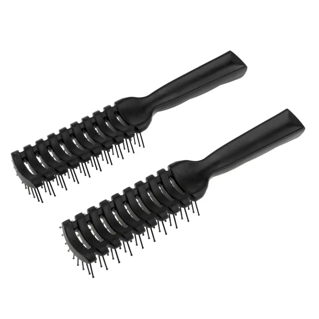 2x Hairbrush Hairdresser Brush Styling Brush Tunnel Brush for Hair Styling