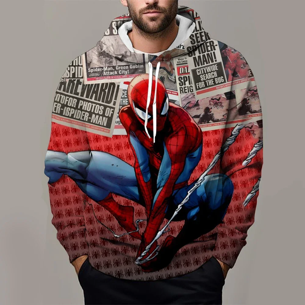 Sudadera con capucha MINISO para hombre, Sudadera con capucha de Spiderman para niños y niñas, jersey con estampado 3D, Sudadera con capucha de