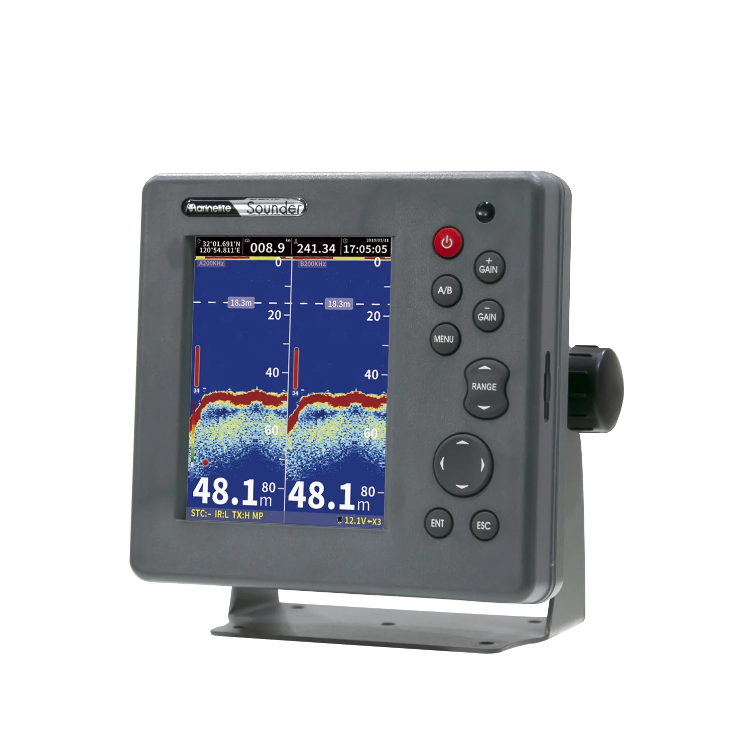 

Marine Depth Sounder Sonar Fish Finder Single Beam Echosounder Depth Meter For Boat CCS Certified