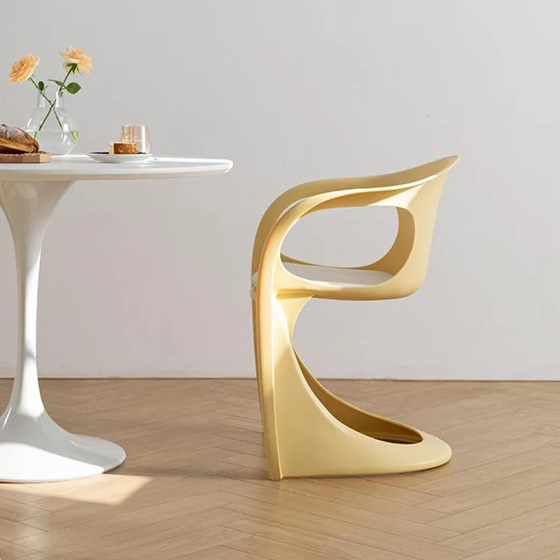 Nordic acrylic plastic dining chair household small apartment backrest seat Internet celebrity transparent chair