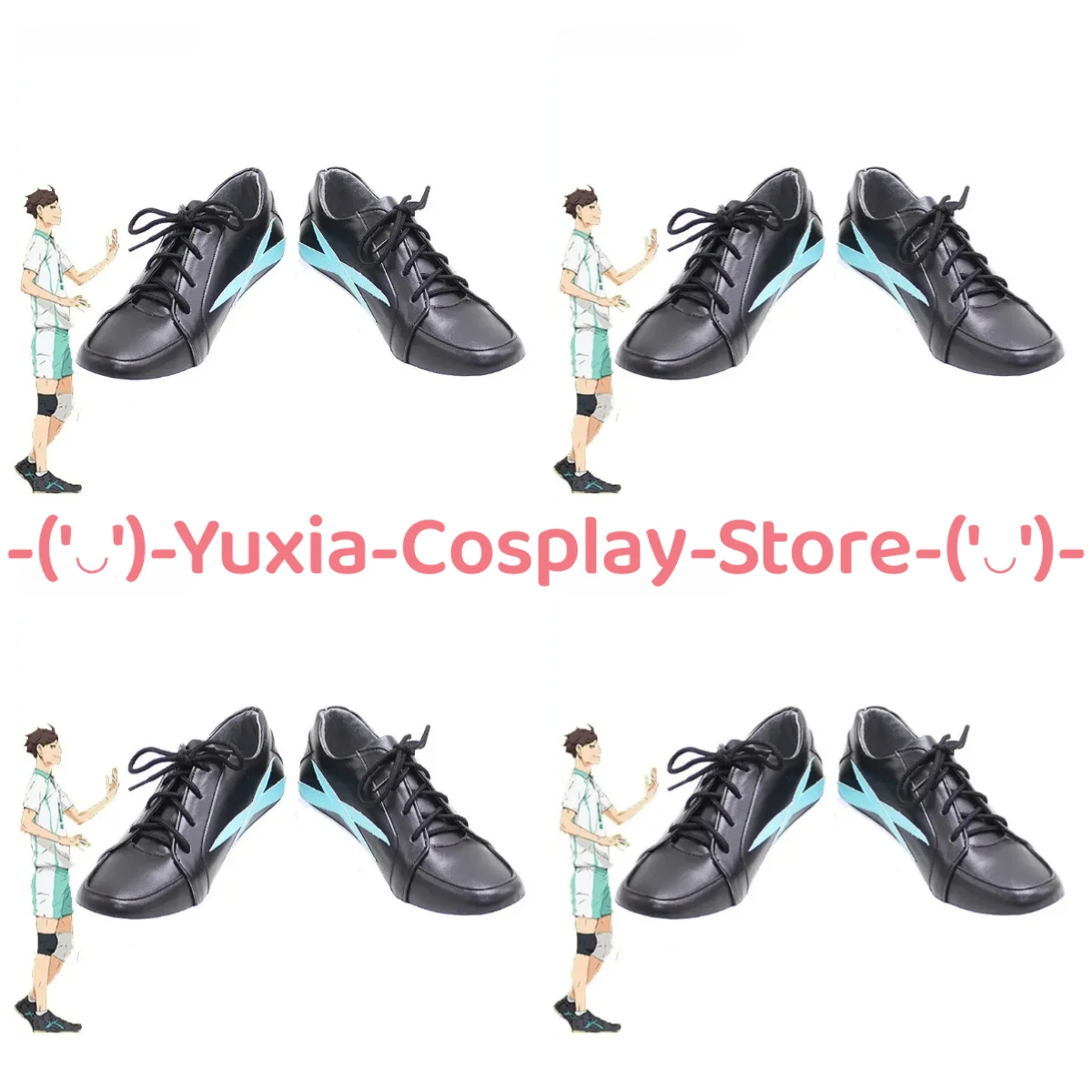 

Yuxiacosplay! Haikyuu!! Oikawa Tooru Cosplay Shoes Anime Game Character Prop PU Leather Boots Halloween Carnival Party Costume
