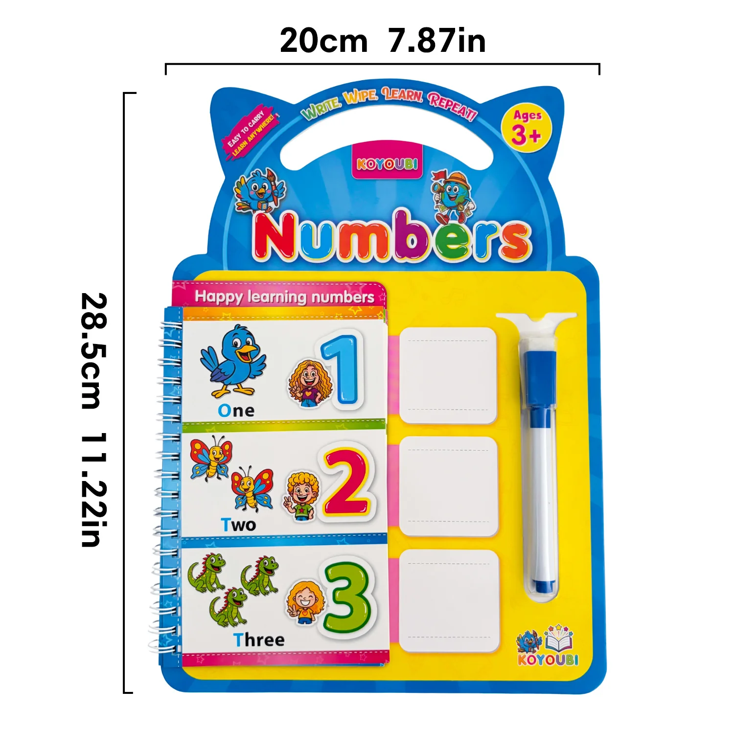 1-30 Numbers Workbook for Kids Children Homeschool Classroom Resource Dry-Erase Reusable Maths Number Activities Practice Book