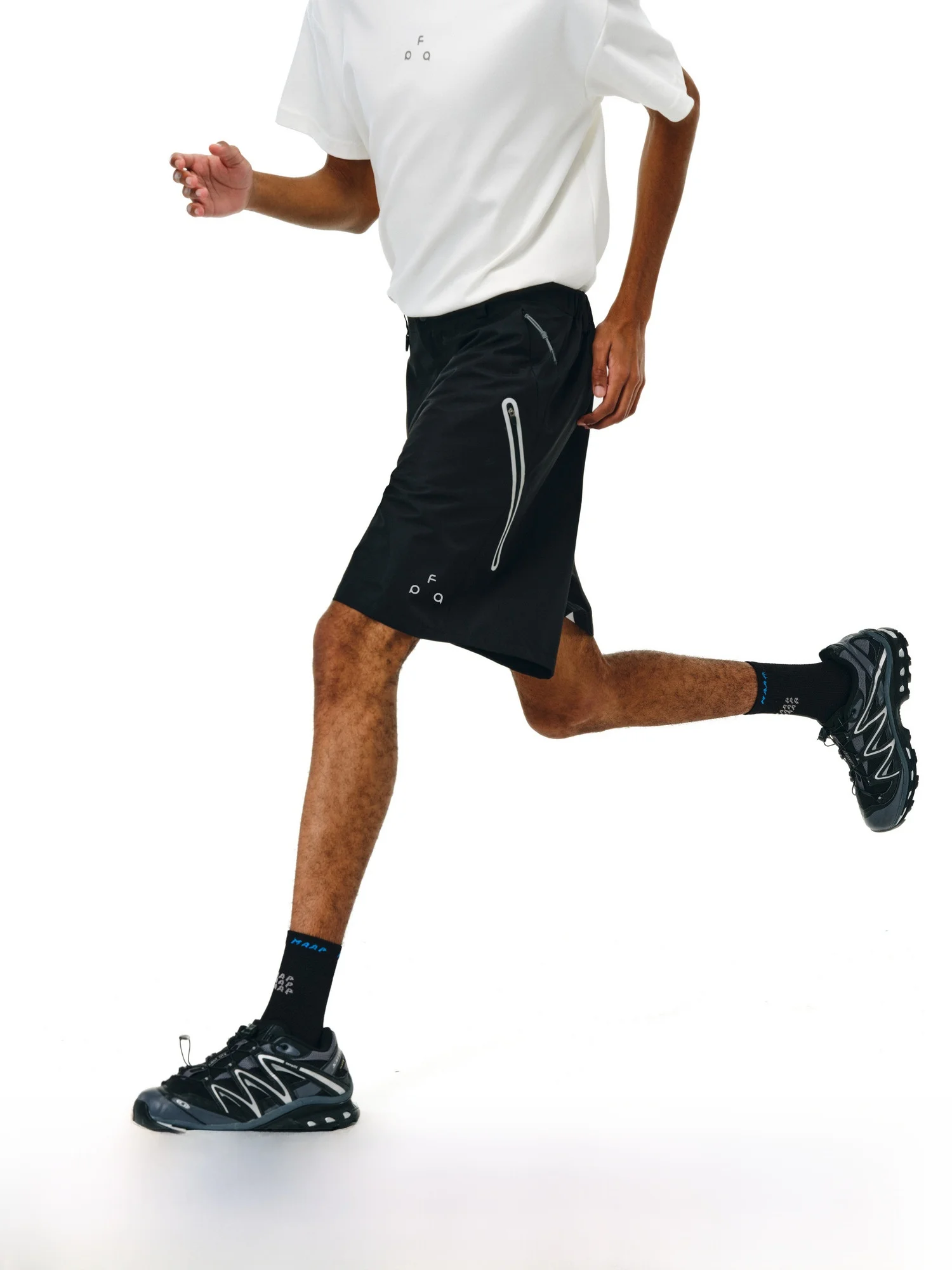 

FPA Reflective Zipper Five-Quarter orts Men's Casual Loose Straight Leg Summer Sportswear Leisure Mid-Length Youth Vitali...