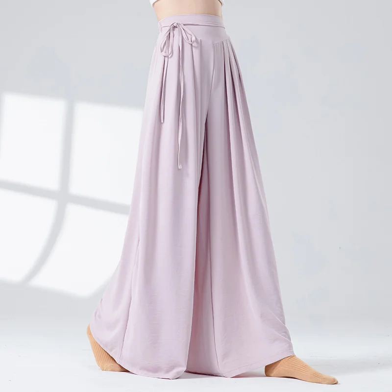 Damska spódnica do tańca, spodnie, strój sceniczny, klasyczny, nowoczesny, narodowy, dla tancerki, do ćwiczeń, kuloty, szerokie nogawki, zwiewny, Hanfu, ludowy, na pokaz ciała.