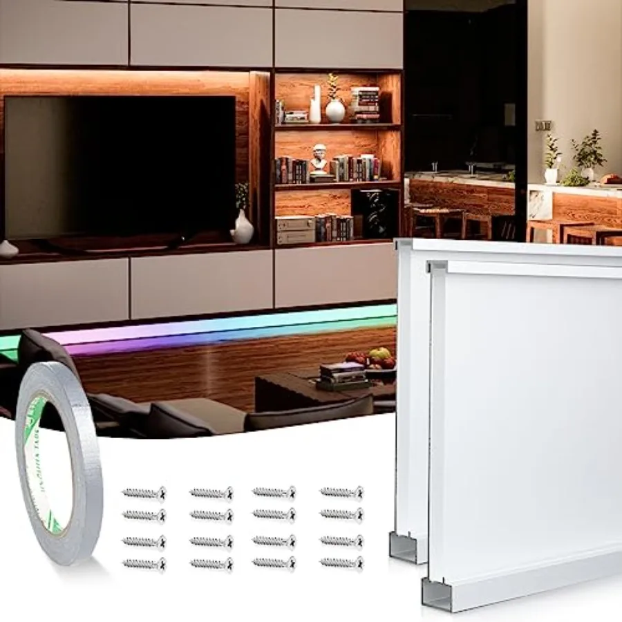 4FT Aluminum LED Baseboard Lighting Strip Diffuser