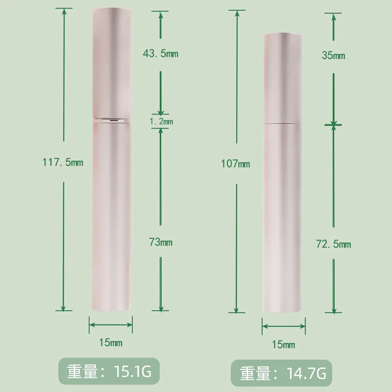 5ml Empty plastic Matte Silver Eyeliner tubes Vials Bottle Containe Eyeliner Brush Applicator for DIY Eyelash Growth Oil view 4