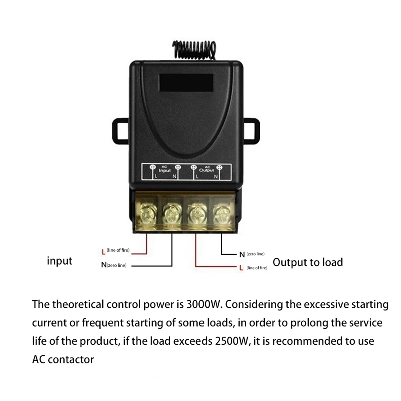 4X 433Mhz 220V Water Pump Remote Control Switch 1Ch 30A Receiver Module ON/OFF Wireless RF Transmitter For Light LED