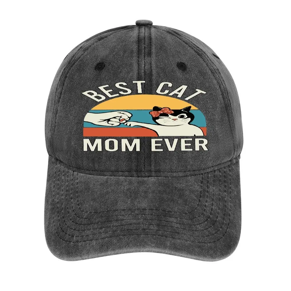 

Best Cat Mom Ever Pattern Print High Quality Trucker Cap Unisex Birthday Gift Dad Hat Outdoor Adjustable Sport Hats Baseball Cap