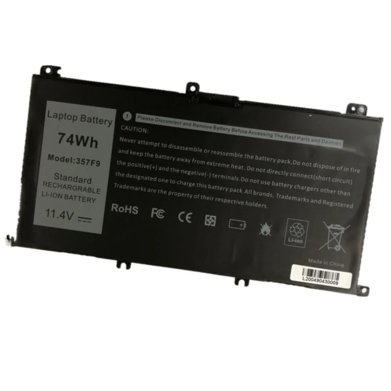 74Wh 357F9 Laptop Battery for DELL Inspiron 15 Gaming 5576 5577 7566 7567 7000 7559 7557 P65F P57F P65F001 P57F001  Bateria