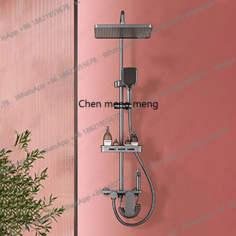 Pressurized New Shower Set Height Adjustable Showers Luxury Air-Injection Shower System  Large Shower Head Bathroom Accessories