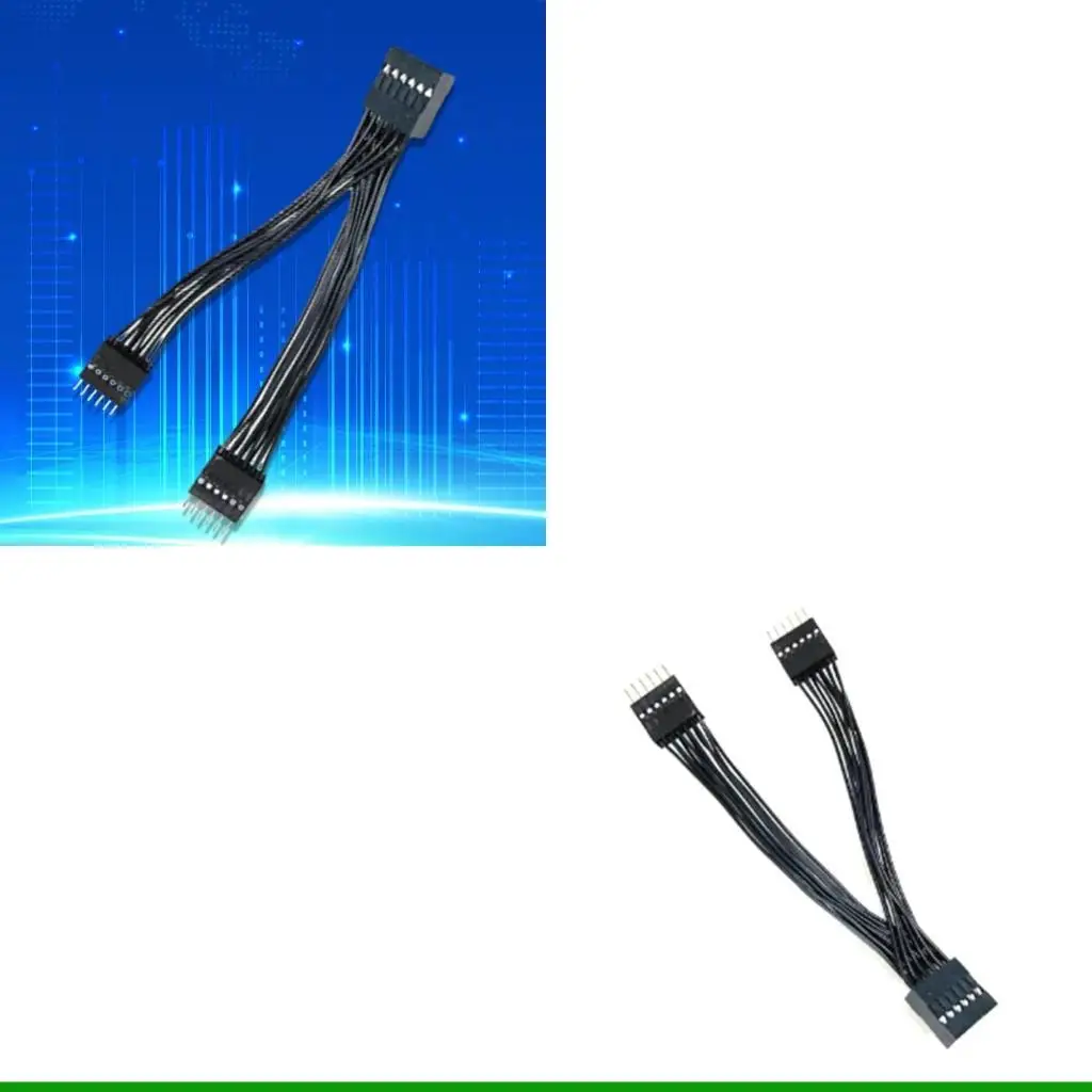 

U55C Motherboards USB 11PIN Cable 11Pins Female to 2-Port Male Splitter Extension Cord with Multiple Devices