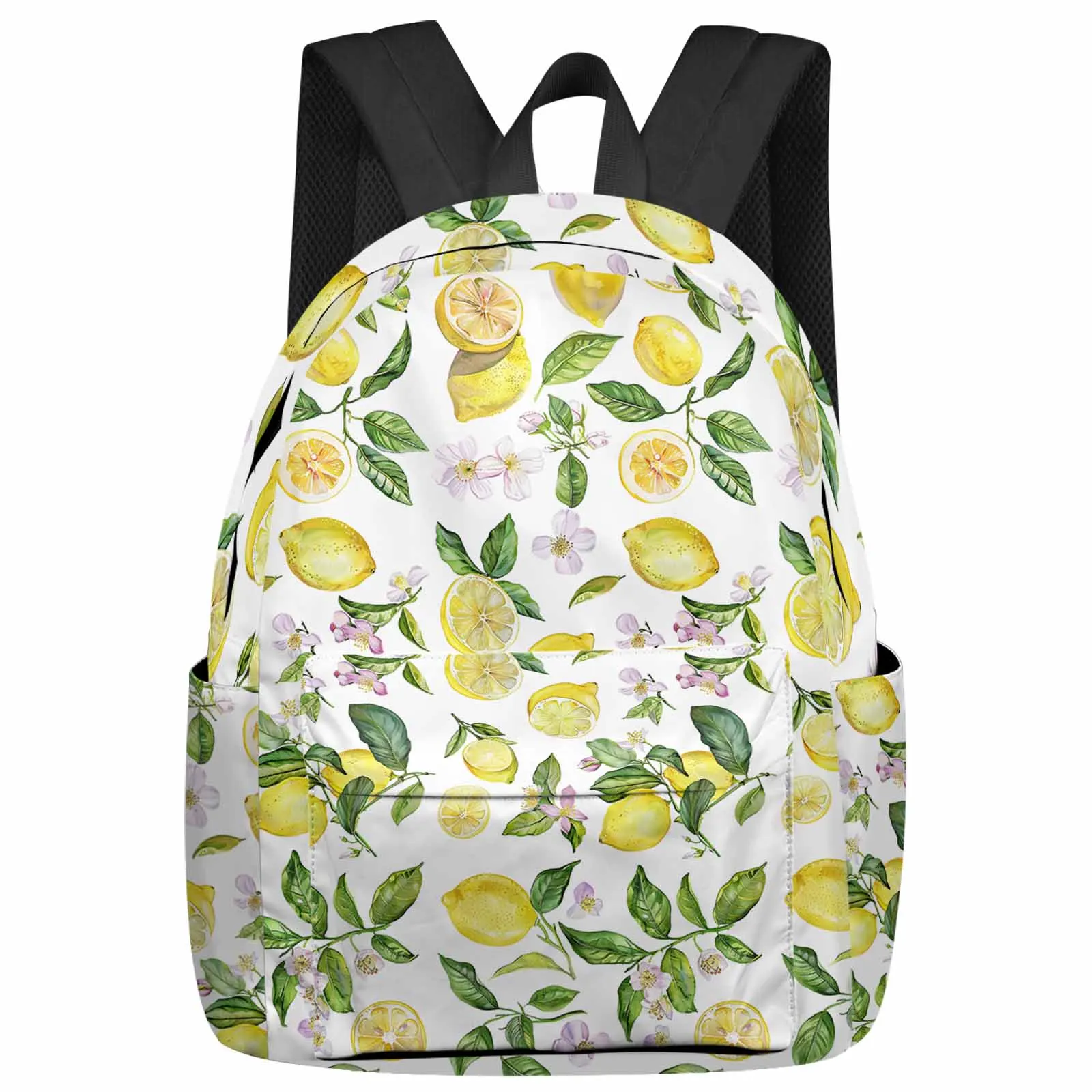 Summer Watercolor Lemon Vintage Backpack School Bags for Teenagers Students Laptop Bag Women's Casual Travel Backpack