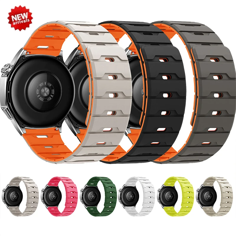 18mm 20mm 22mm Silicone Strap For Huawei GT6 Pro 46mm Magnetic Band For Samsung Galaxy Watch 7 6 5 4 40MM 44MM