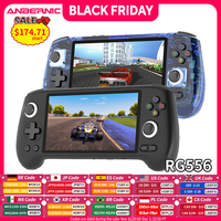 ANBERNIC RG556 Retro Handheld Game Console Android 13 System 5.48 inch AMOLED Screen T820 Video Player Built-in Hall Trigger Fan