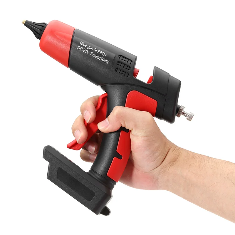 Imagem -04 - Pistola de Cola Quente Elétrica com Display Digital Pistola de Fusão Quente sem Fio Temperatura Ajustável Bateria de Lítio Makita 21v 100w