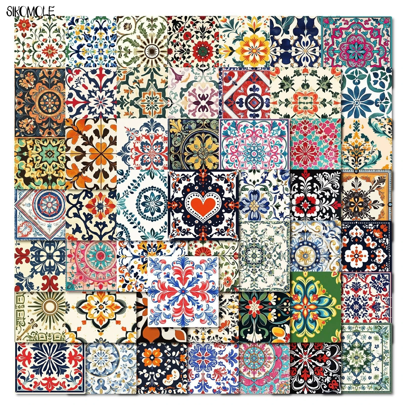 10/30/50PCS Kawaii Unique Patterns Sticky Sticker Aesthetic Art Decal DIY Laptop Guitar Skateboard Waterproof Graffiti Sticker