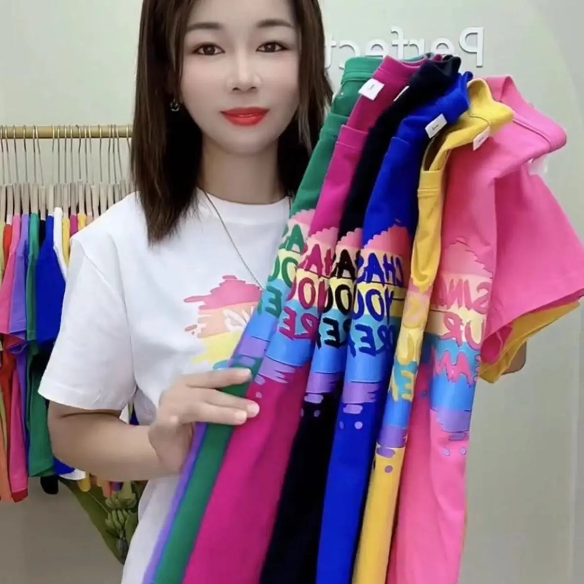 

Printed shirts for women clothing street hip hop Vintage oversized t shirt casual loose graphic t shirts women clothes y2k tops