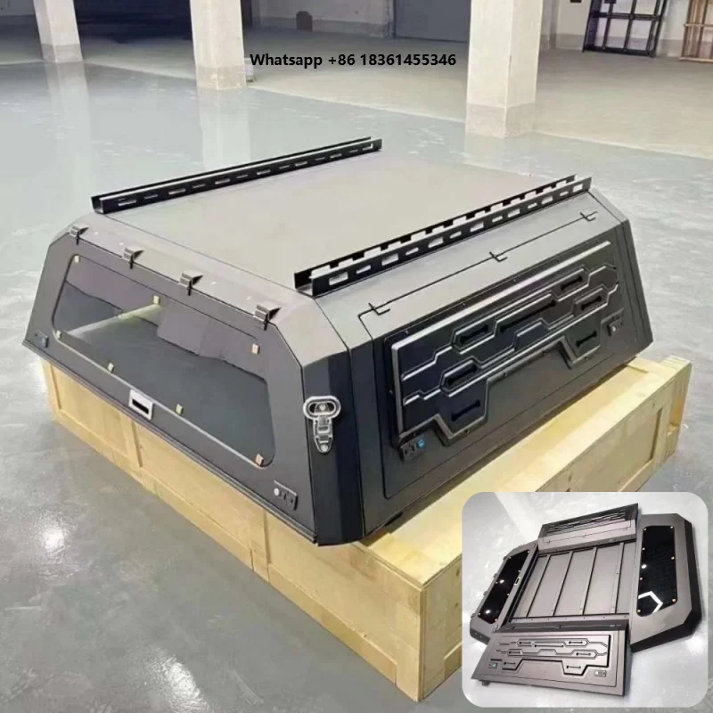 For 2023 2025 2026 5th Gen 1500 2500 3500 4x4 6'4 Foot Bed Caps Topper Aluminum Camper Shell Truck Canopy