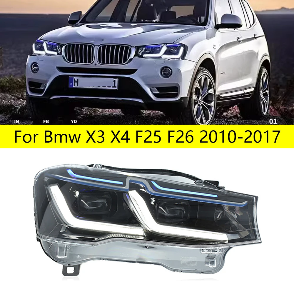 

Автомобильная фара, автомобильные фары для BMW X3 F25, фара 2010 -2017 X4 F26, детали передней фары в сборе, аксессуары