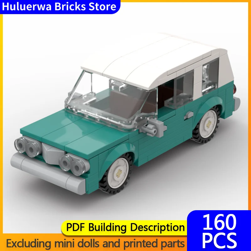 

Модель скоростного гоночного автомобиля MOC Building Bricks Corvair Station Wagon Модульная технология Детские праздничные подарки Сборка игрушек Костюм