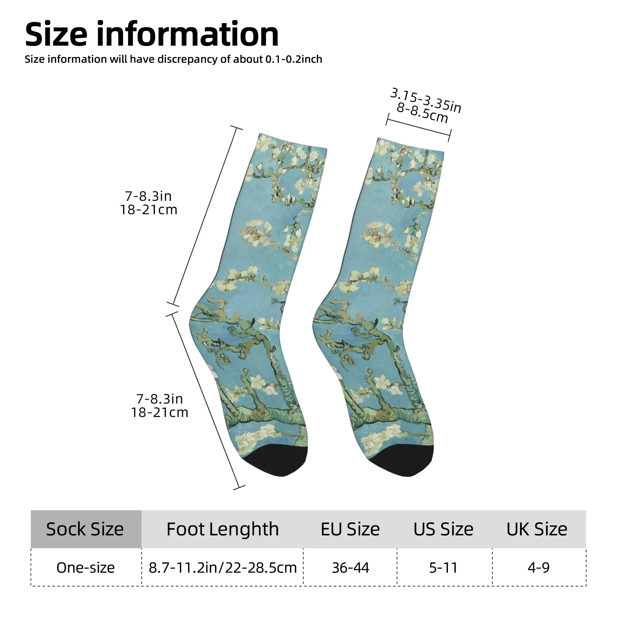 Herrensocken, Van-Gogh-Stil, Poster, Strümpfe, rutschfest, mittelweich, Socken, Herbst, Vintage-Design, Klettersocken