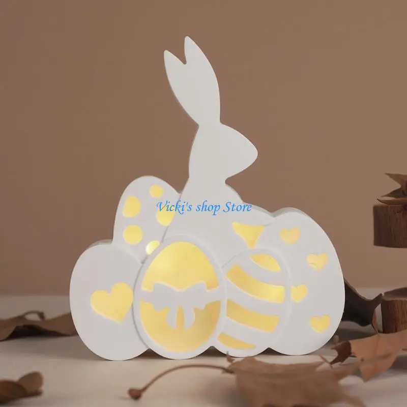 

C1FC Easter Eggs and Rabbit Lamp Silhouettes Silicone Mold for Creative Projects
