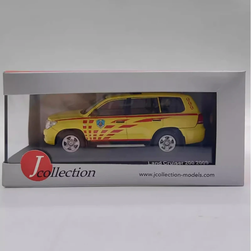 Diecast escala 1:43 land cruiser 200 2009 qatar motor de incêndio simulação liga modelo carro exibição brinquedo colecionável presente decoração