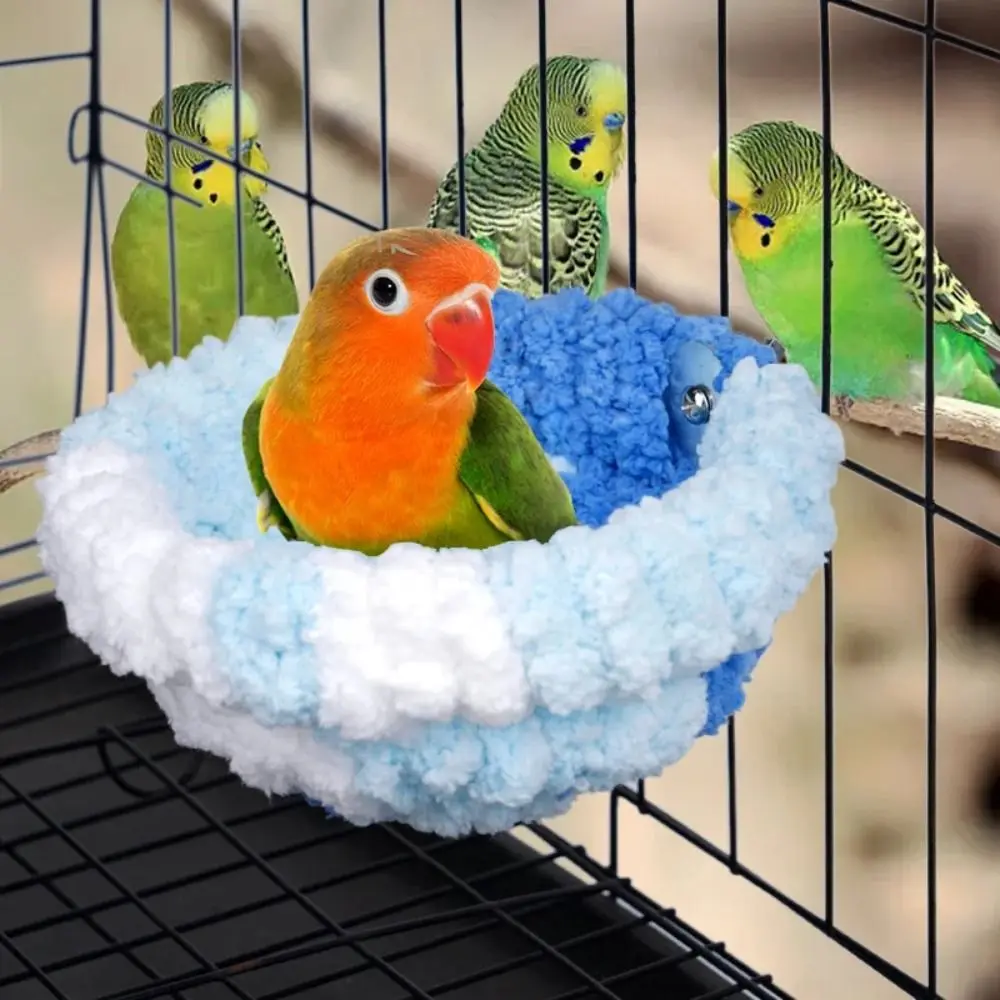 

Autumn Winter Warm Cozy Bird Nest Plush Parrot Round Sleeping Bed House Toys for Small Animal Pet Bird Parrot Cage Accessories